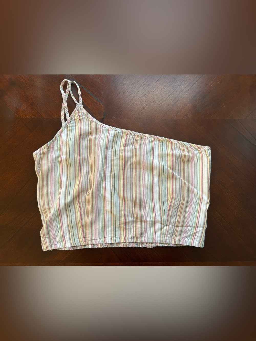 O'Neill Pastel Multi-Stripe One-Shoulder Camisole size XL